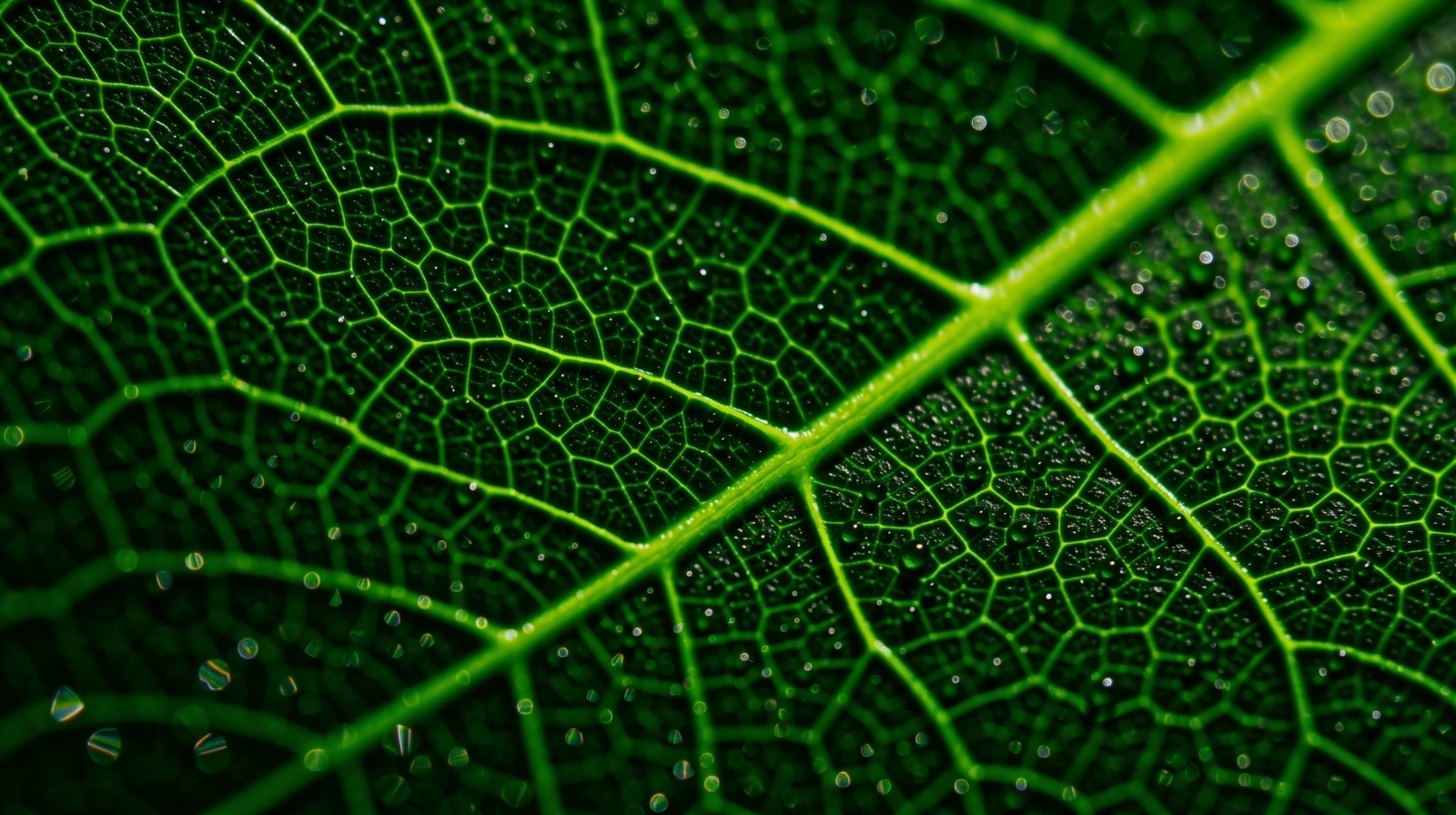 Vascular network of a leaf
